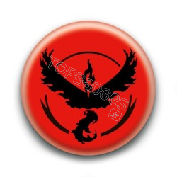 Badge Equipe Rouge Bravoure (Fond Rouge)