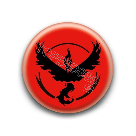 Badge Equipe Rouge Bravoure (Fond Rouge)