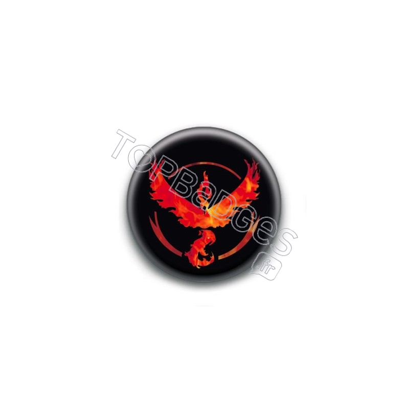 Badge Equipe Rouge Bravoure (Pokemon Feu)