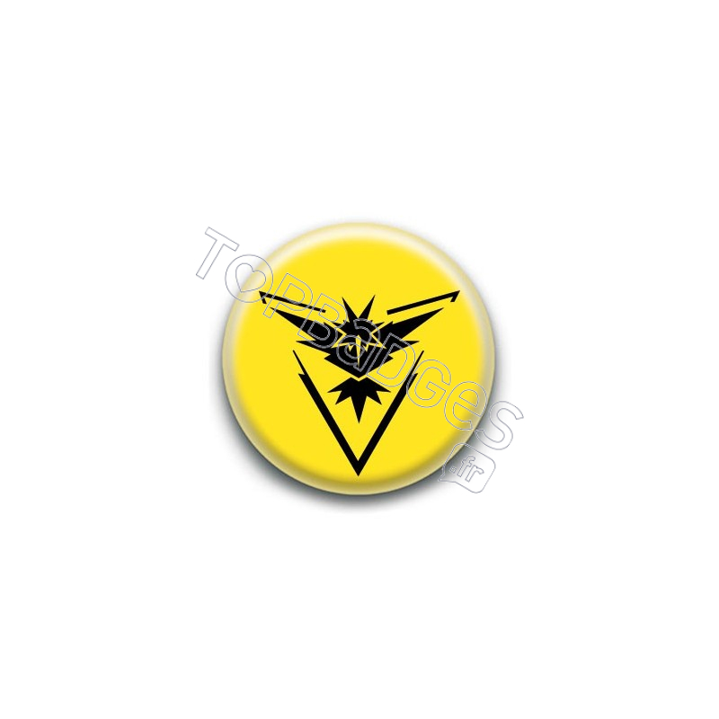 Badge Equipe Jaune Instinct (Fond Jaune)