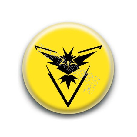 Badge Equipe Jaune Instinct (Fond Jaune)