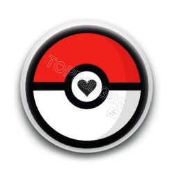 Badge Pokéball Coeur