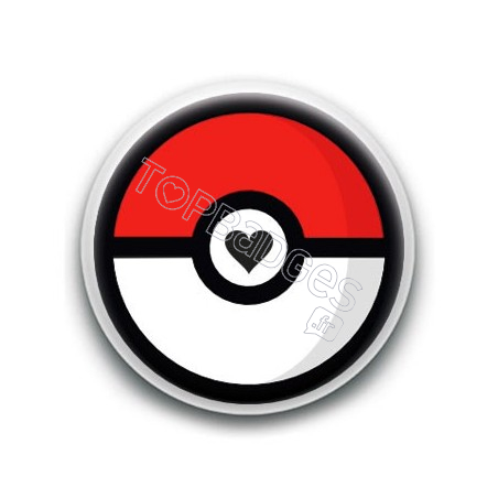 Badge Pokéball Coeur