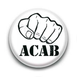 Badge ACAB blanc