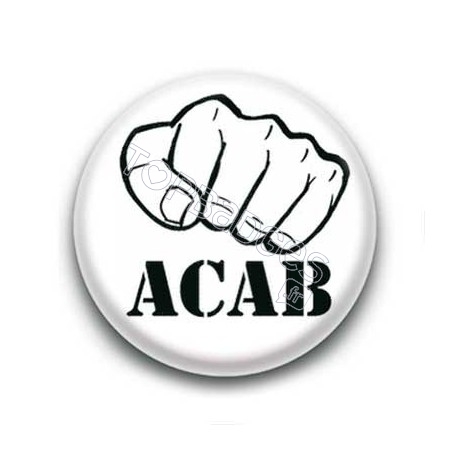 Badge ACAB blanc