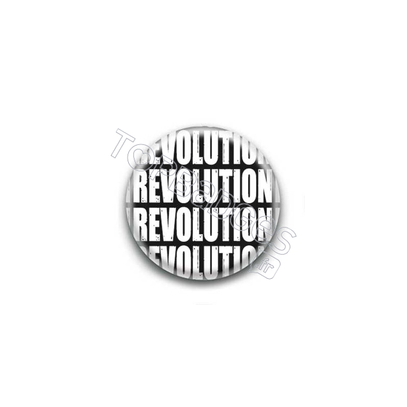 Badge Revolution blanc