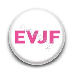 Badge EVJF rose sur fond blanc