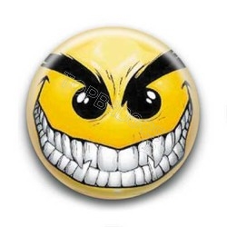 Badge : Smiley méchant