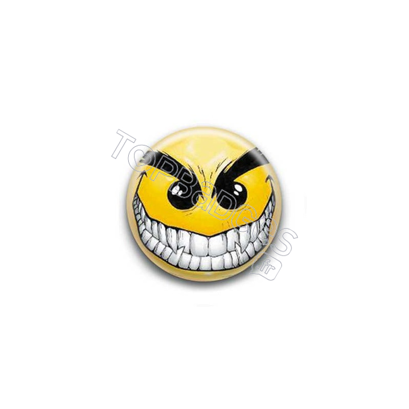 Badge : Smiley méchant