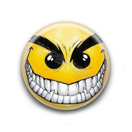 Badge : Smiley méchant