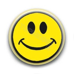 Badge : Smiley centré jaune