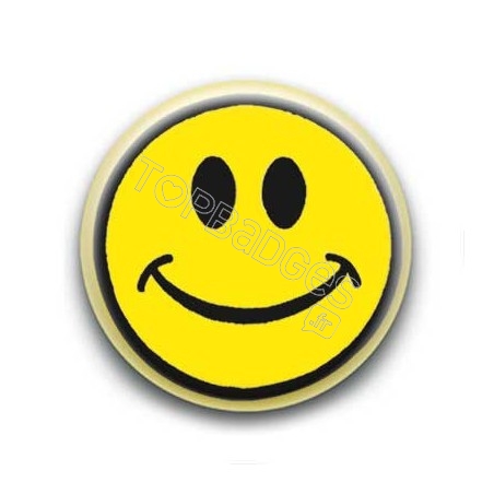 Badge : Smiley centré jaune