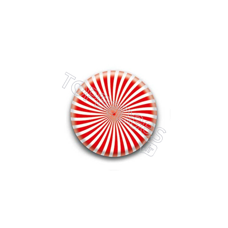 Badge effet d'optique rouge