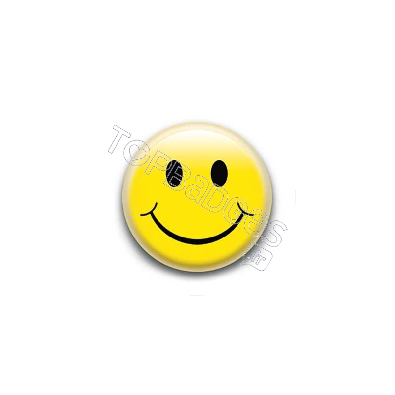 Badge : Smiley jaune