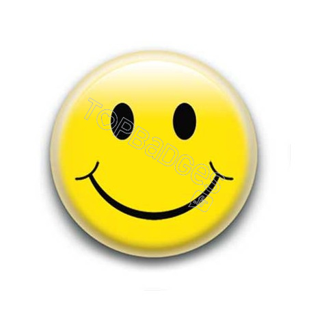 Badge : Smiley jaune