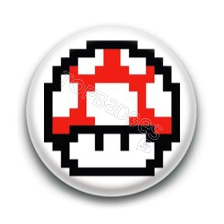 Badge : Champignon Mario, rouge