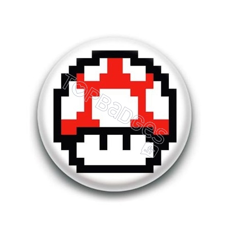 Badge : Champignon Mario, rouge