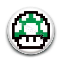 Badge Champignon Vert Mario