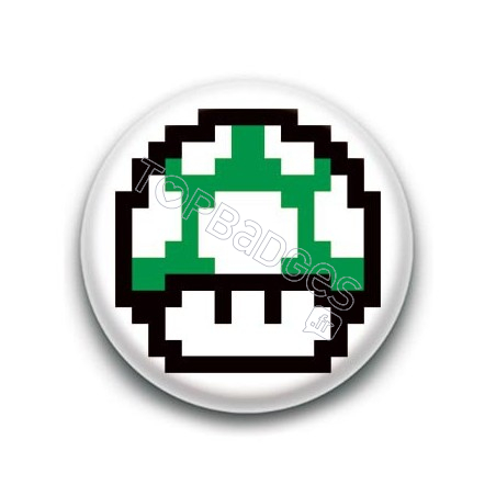 Badge Champignon Vert Mario