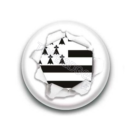 Badge Déchirure Drapeau Breton