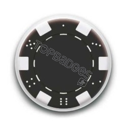 Badge Jeton Poker Noir