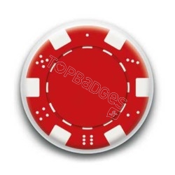 Badge Jeton Poker Rouge