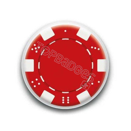 Badge Jeton Poker Rouge