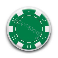 Badge Jeton Poker Vert