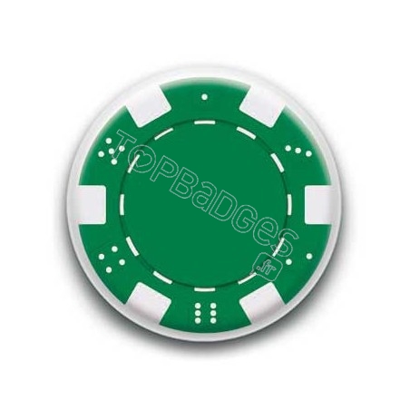 Badge Jeton Poker Vert
