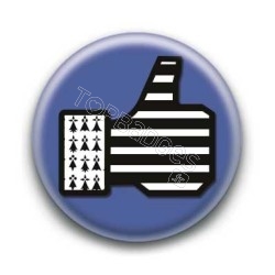 Badge Pouce Bleu Breton