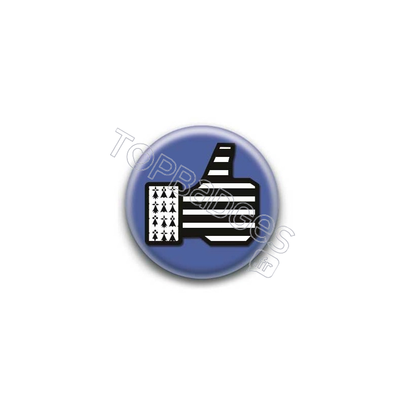 Badge Pouce Bleu Breton