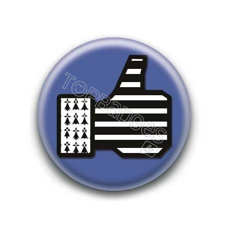 Badge Pouce Bleu Breton