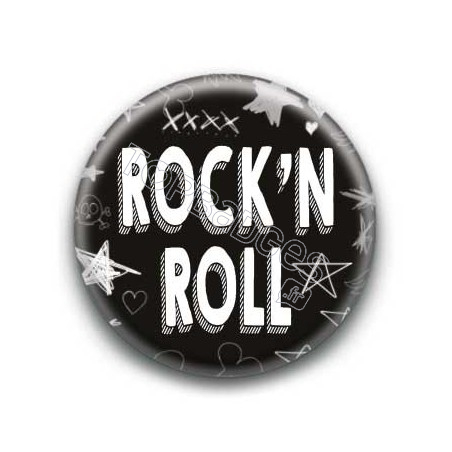 Badge Rock'N Roll Blanc