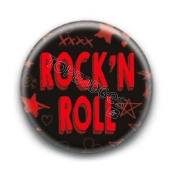 Badge Rock'N Roll Rouge