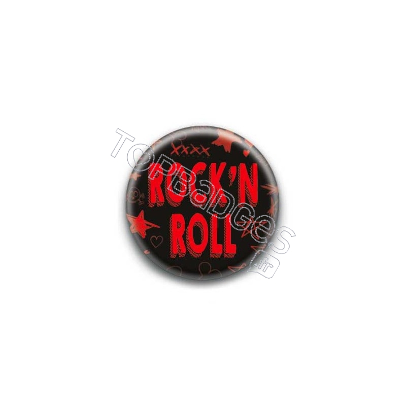 Badge Rock'N Roll Rouge
