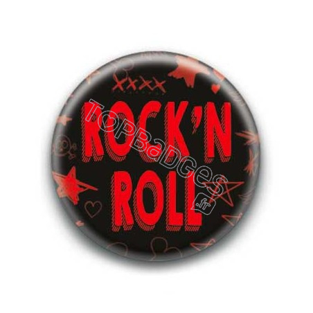 Badge Rock'N Roll Rouge