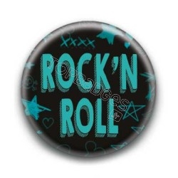 Badge Rock'N Roll Bleu