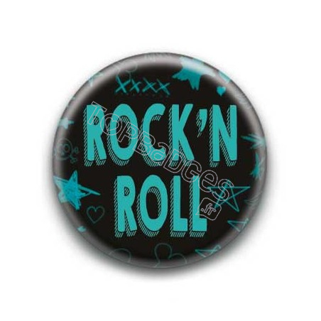 Badge Rock'N Roll Bleu