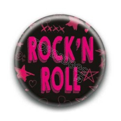 Badge Rock'N Roll Rose