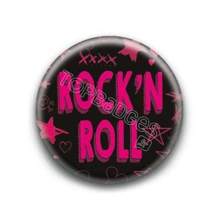 Badge Rock'N Roll Rose