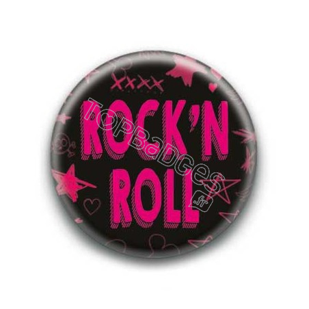 Badge Rock'N Roll Rose