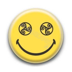 Badge : Smiley triskel jaune