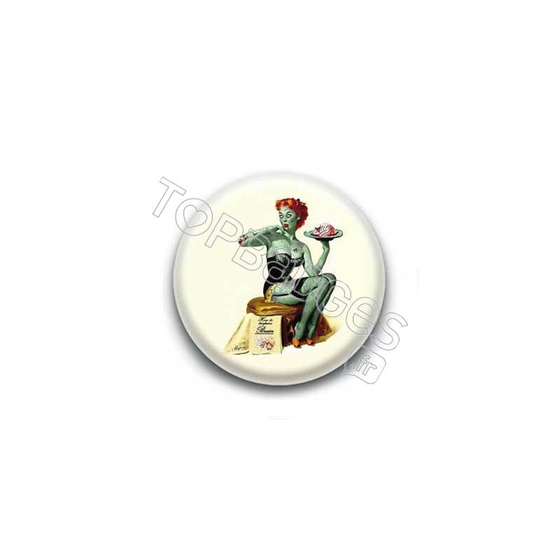 Badge Zombie Pin Up