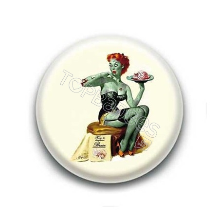 Badge Zombie Pin Up