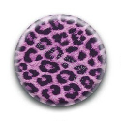 Badge Leopard Rose Noir