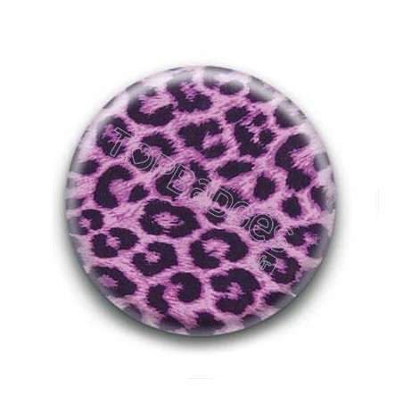 Badge Leopard Rose Noir