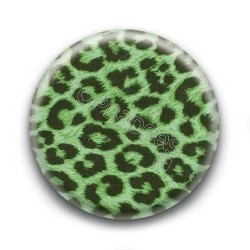 Badge Leopard Vert Noir
