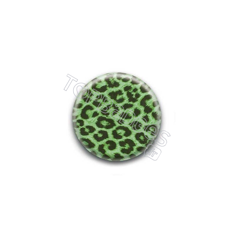 Badge Leopard Vert Noir