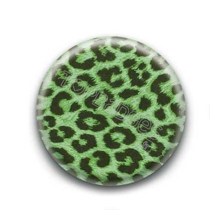 Badge Leopard Vert Noir