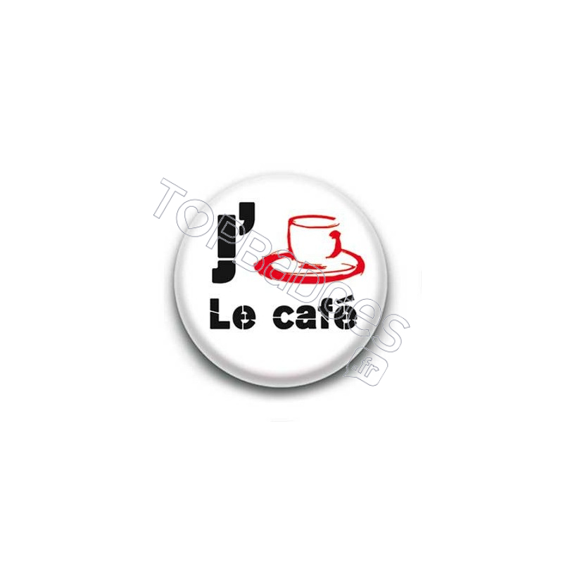 Badge J'aime le café